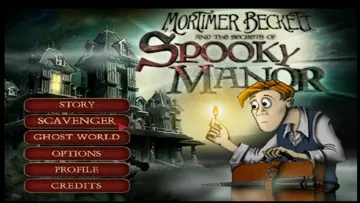 Mortimer Beckett and the Secrets of Spooky Manor screen shot title